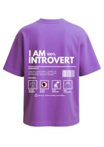 Oversized T-Shirt Introvert  – Silence Speaks Louder