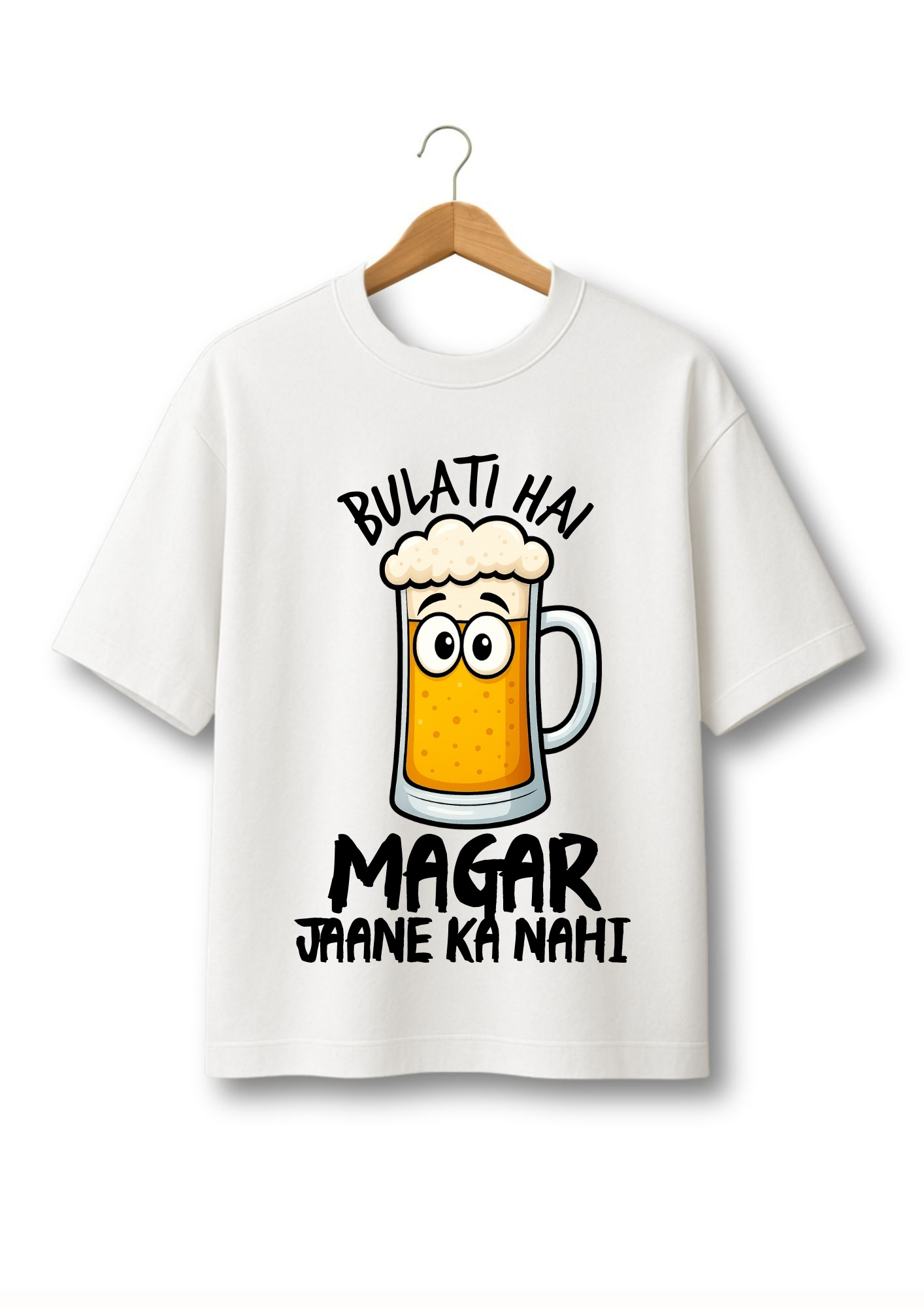 DESI Oversized Lufit T-Shirt – Bulati Hai Par Jane Ka Nahi - Image 4