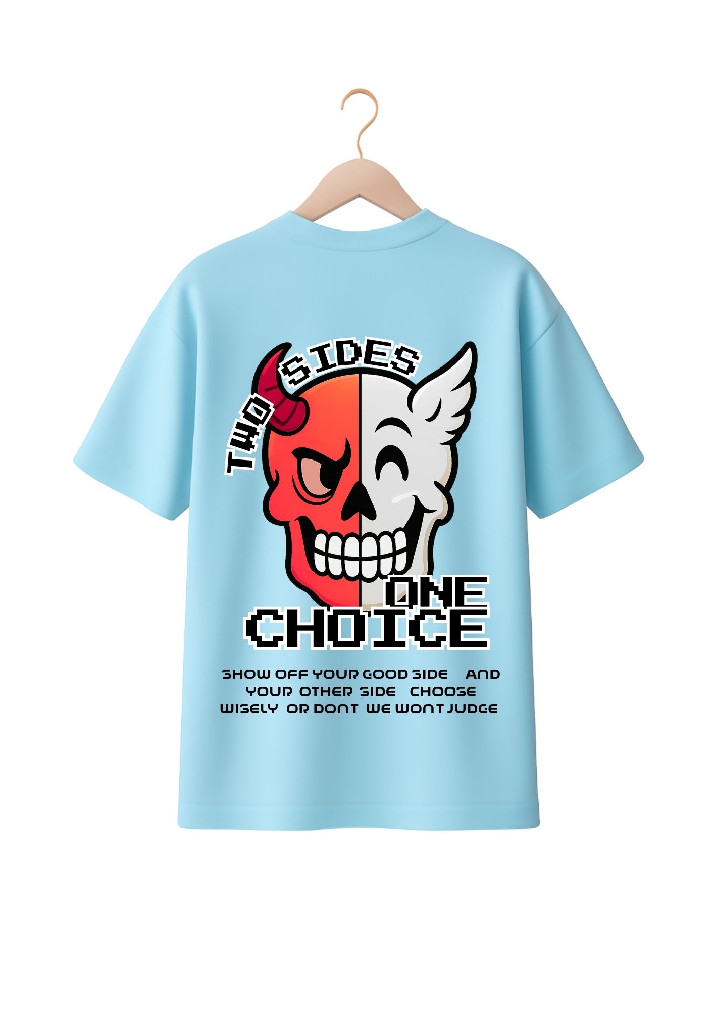 Unisex Oversized T-shirt 2 Side 1 Choice - Image 3