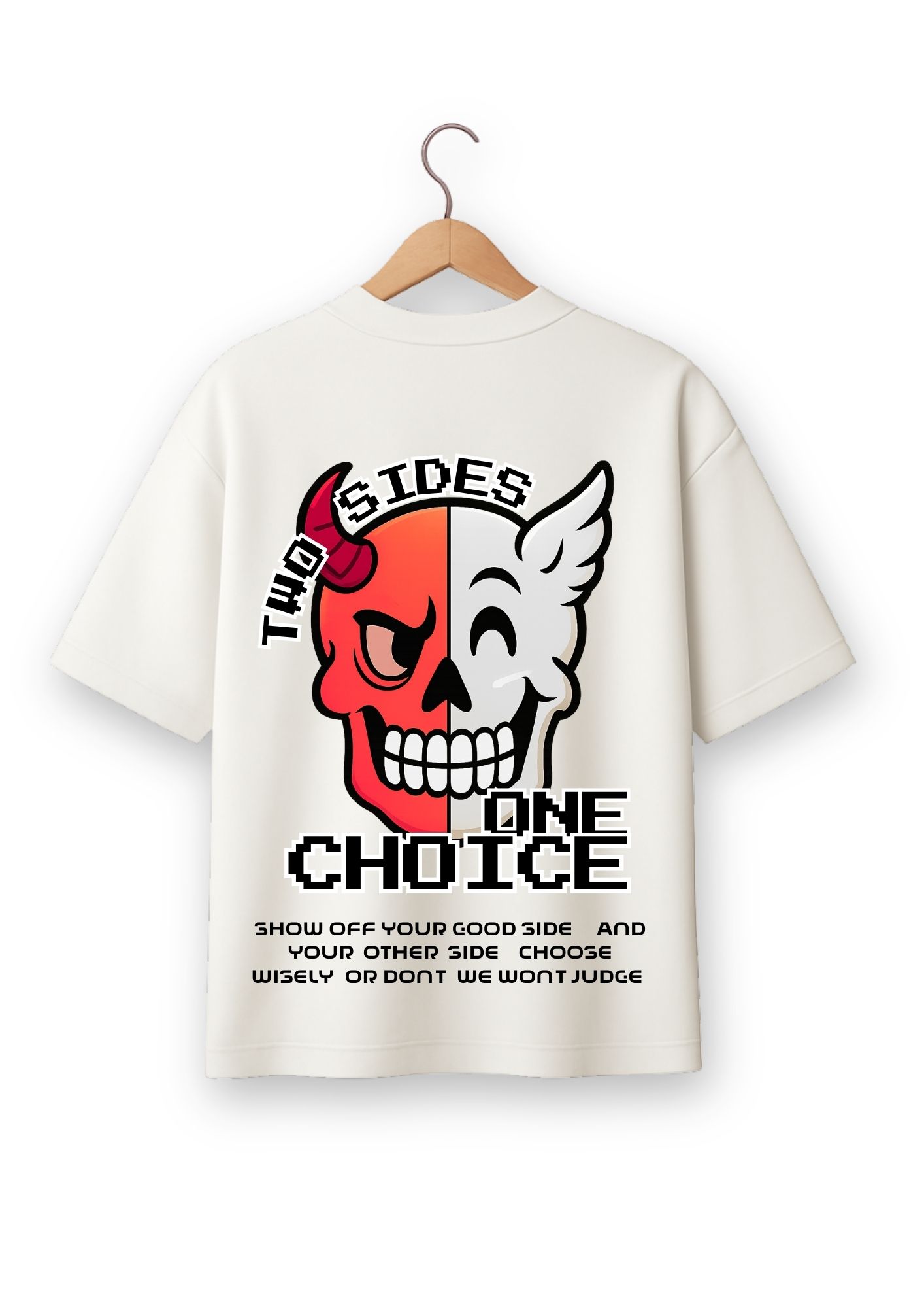 Unisex Oversized T-shirt 2 Side 1 Choice - Image 4