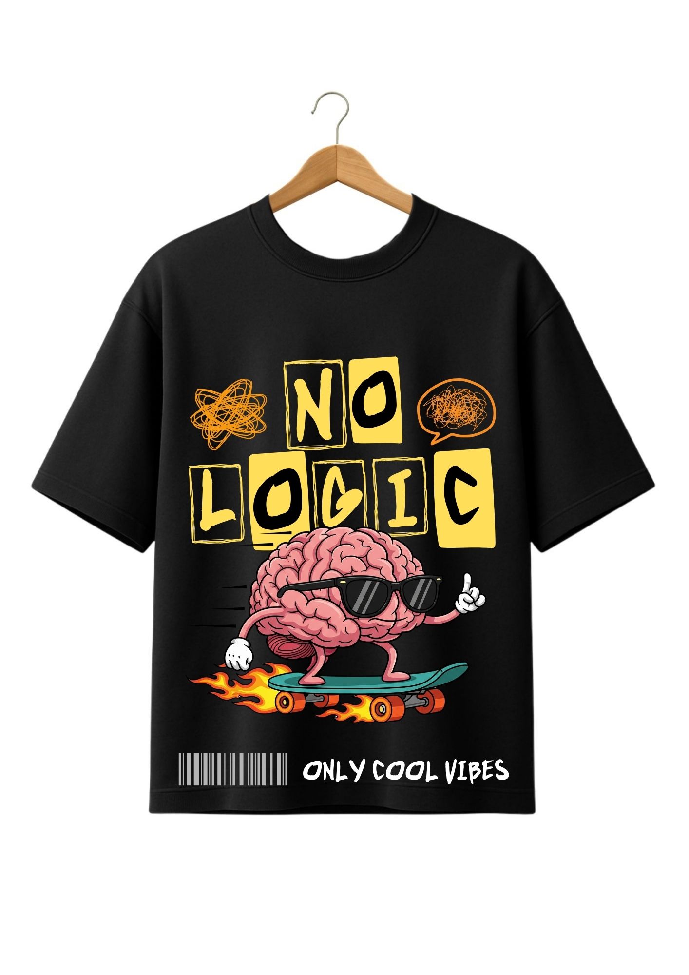 Oversized Unisex T-shirt – No Logic - Image 3