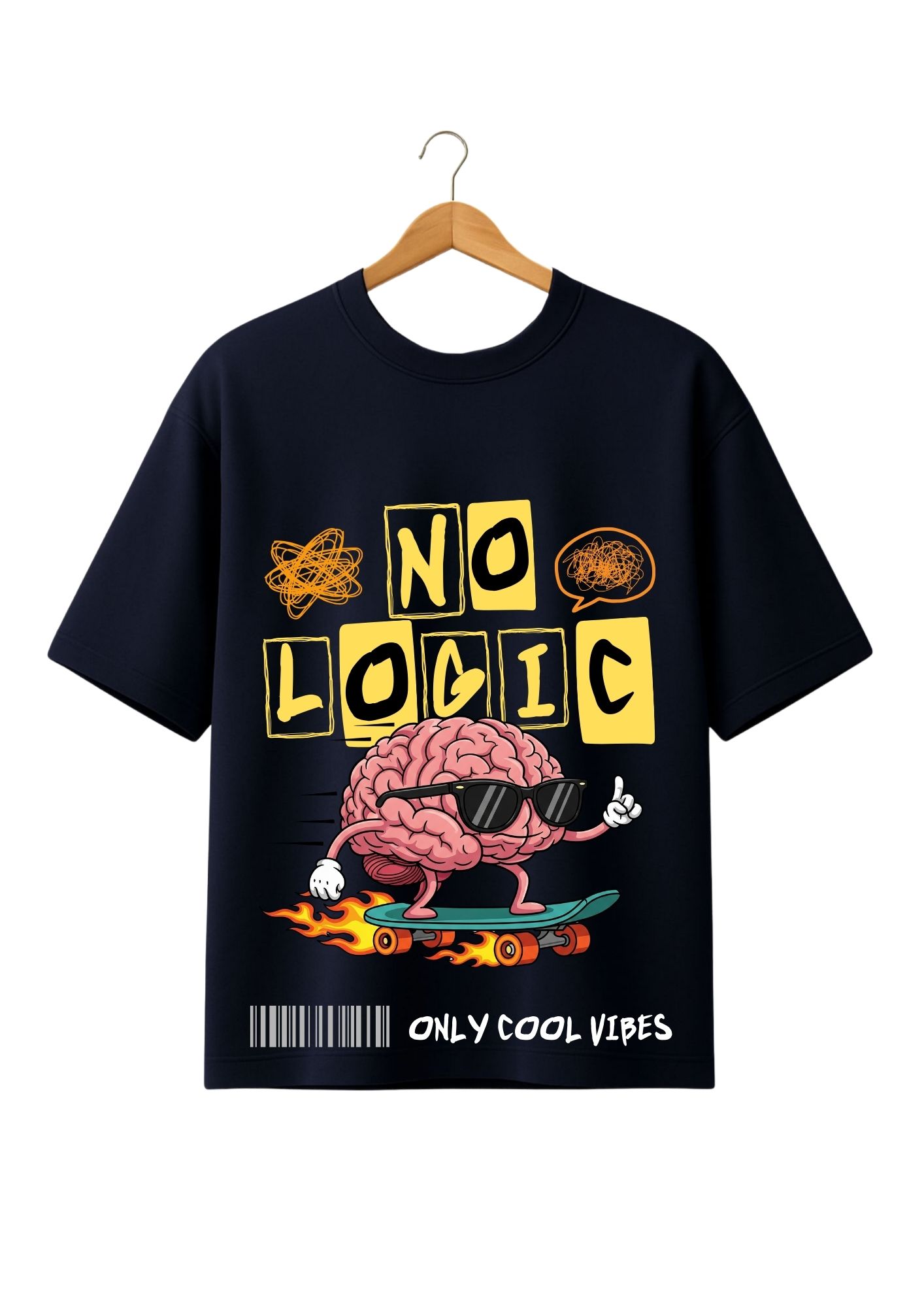 Oversized Unisex T-shirt – No Logic - Image 4
