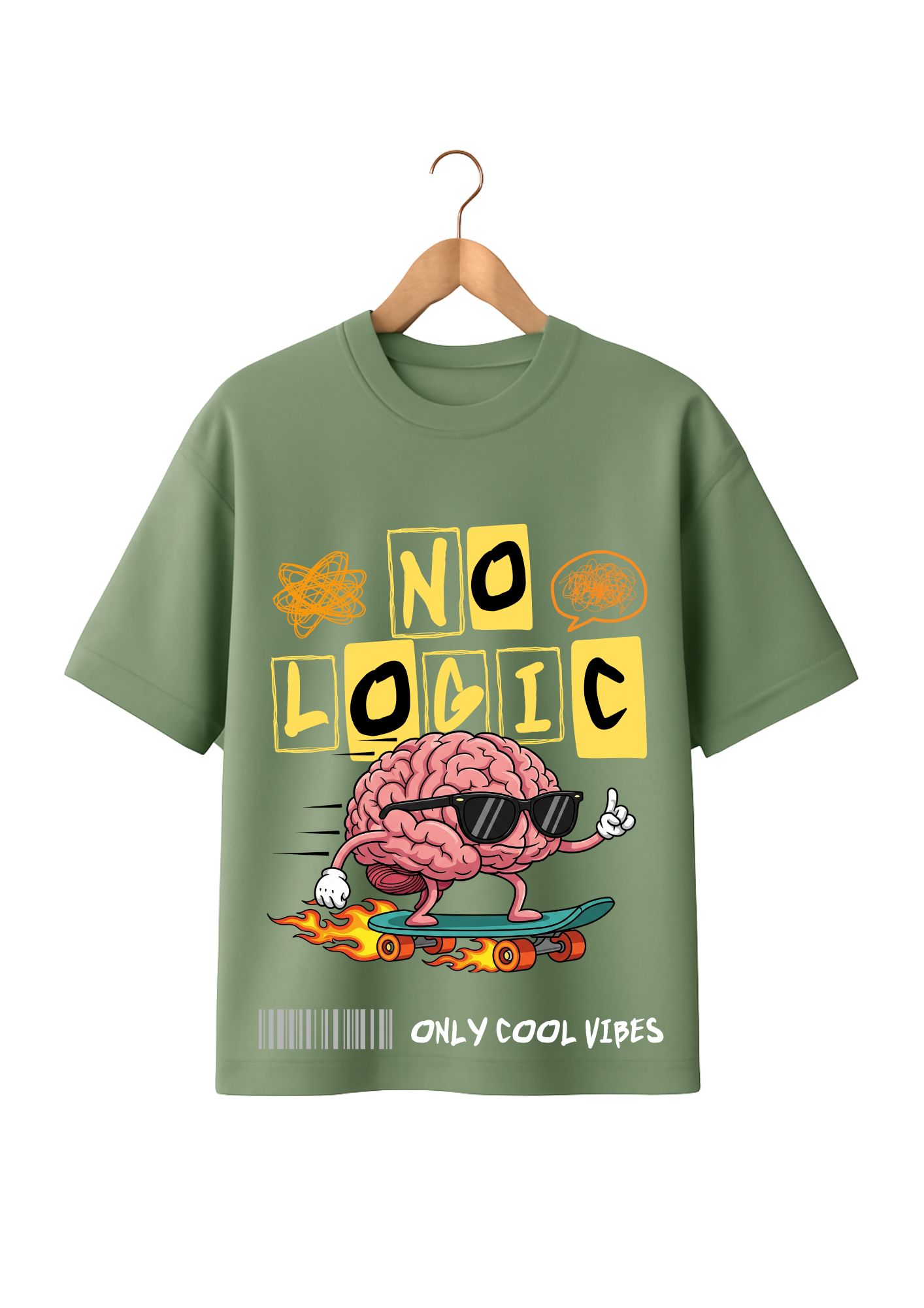 Oversized Unisex T-shirt – No Logic - Image 5