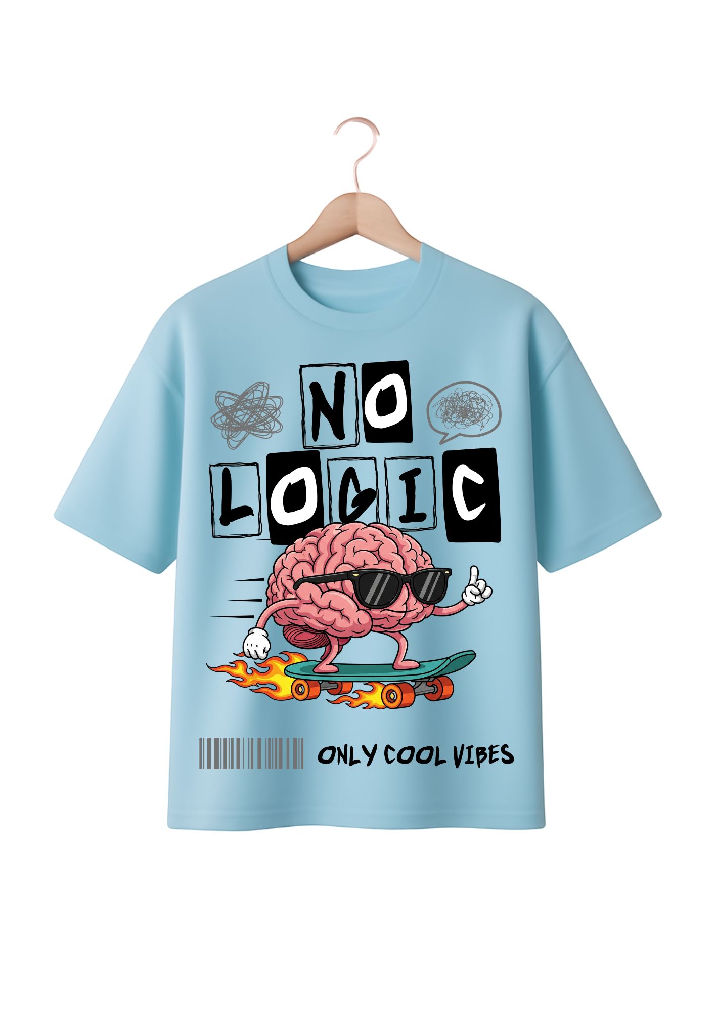 Oversized Unisex T-shirt – No Logic - Image 6