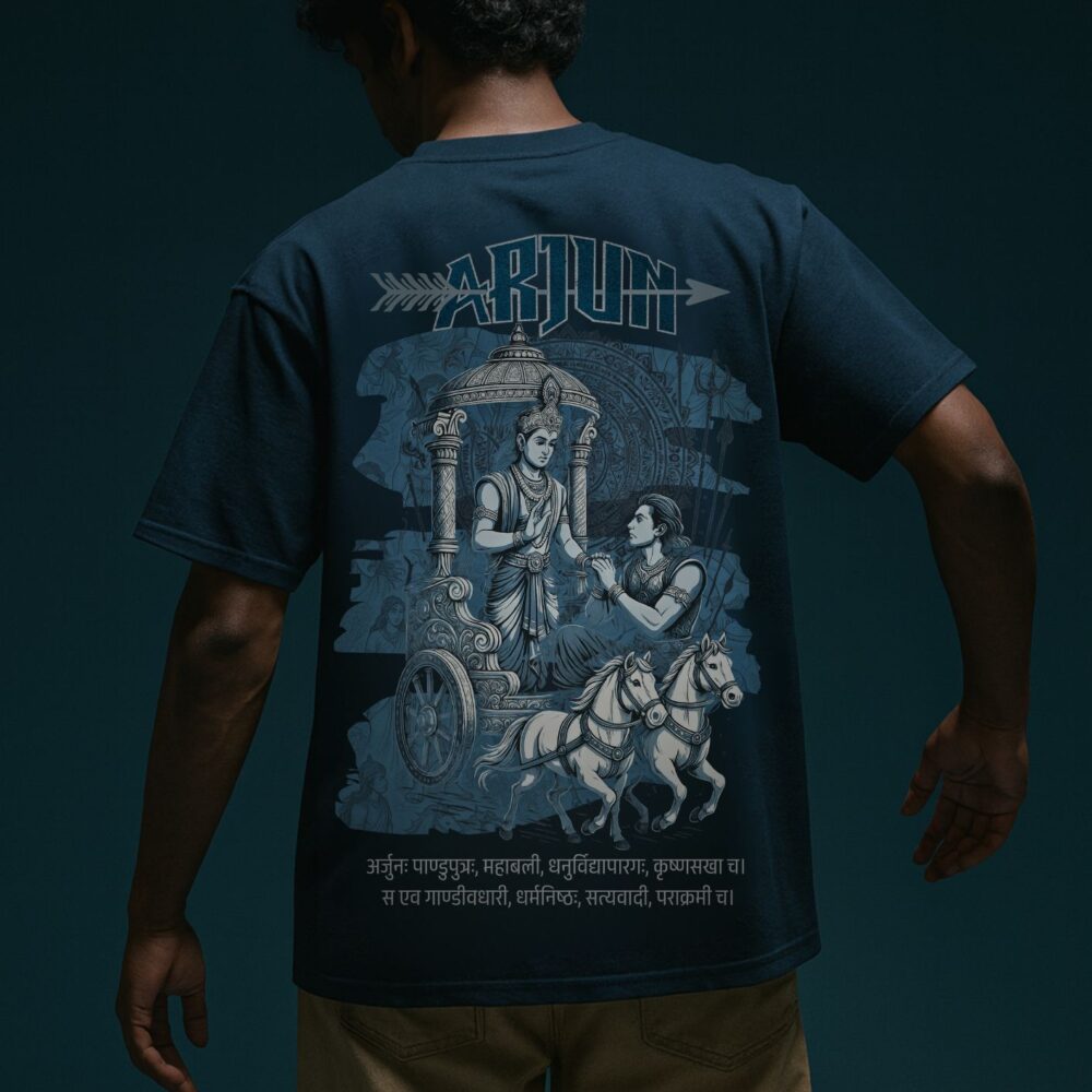 Lufit Mytho Oversized Arjun – Guided by Krishna’s Wisdom