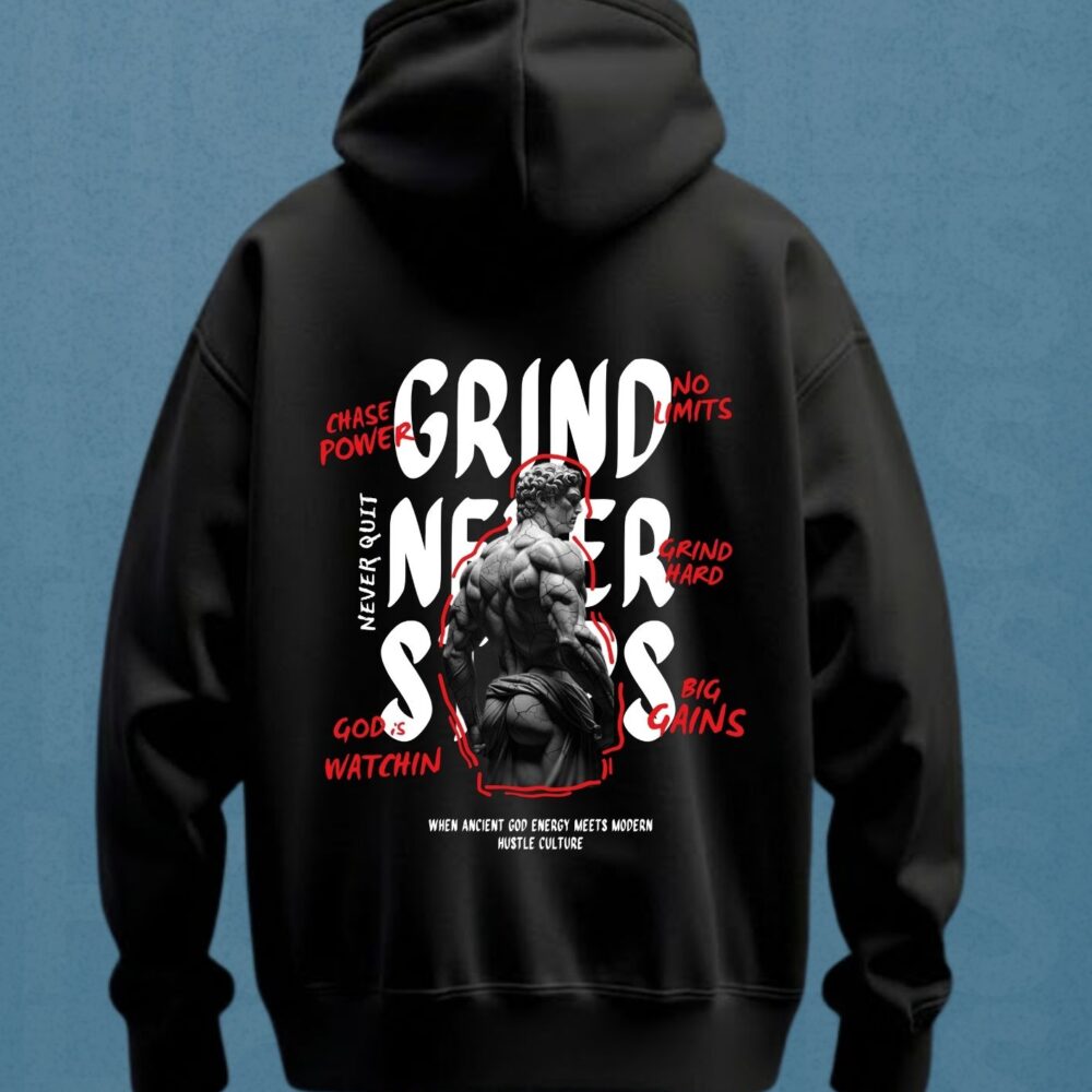 Never Stop Grinding Hoodie | Winter Arc - The Ultimate Hustle