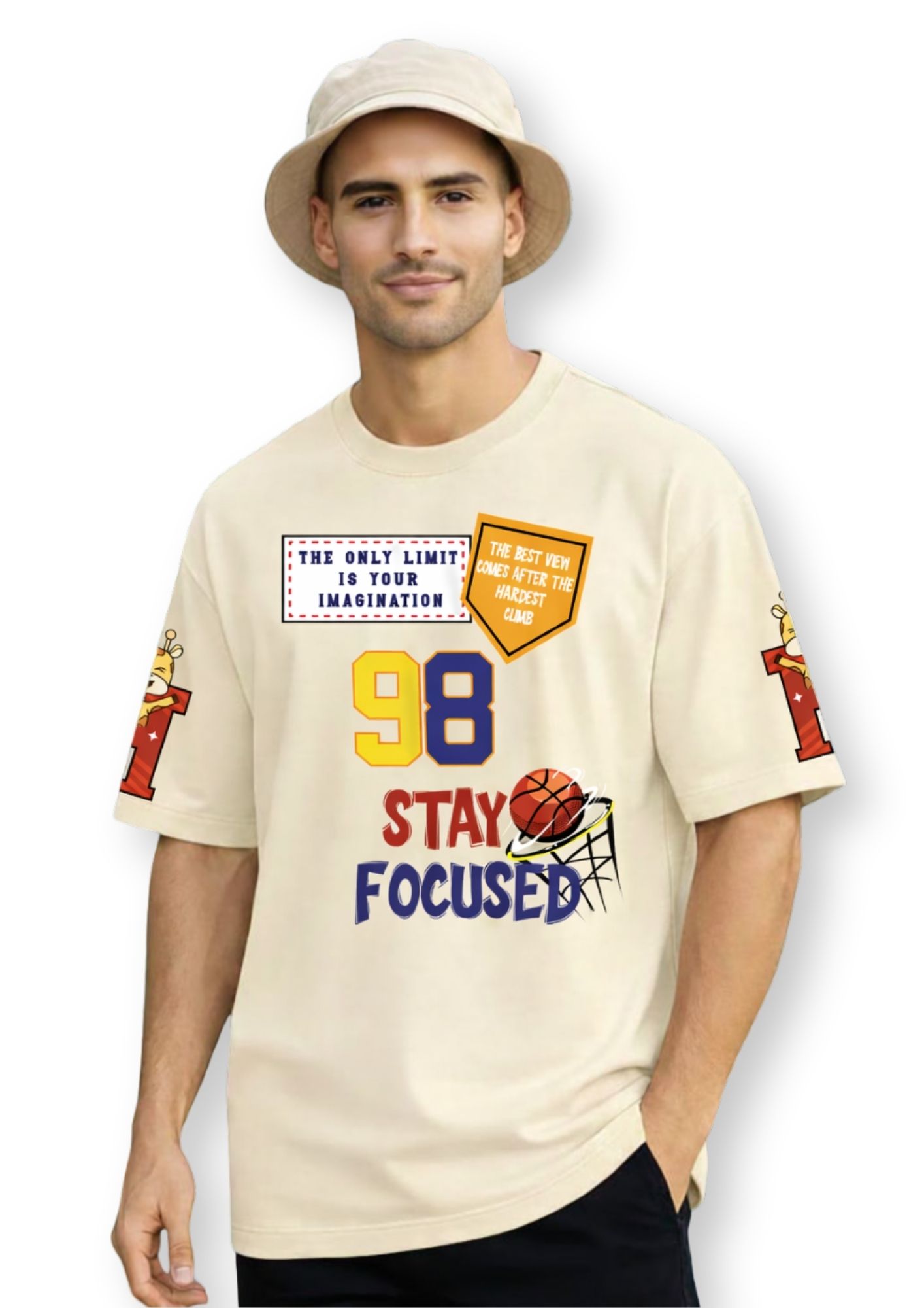 Lufit Rise Up Motivational Oversized T-Shirt