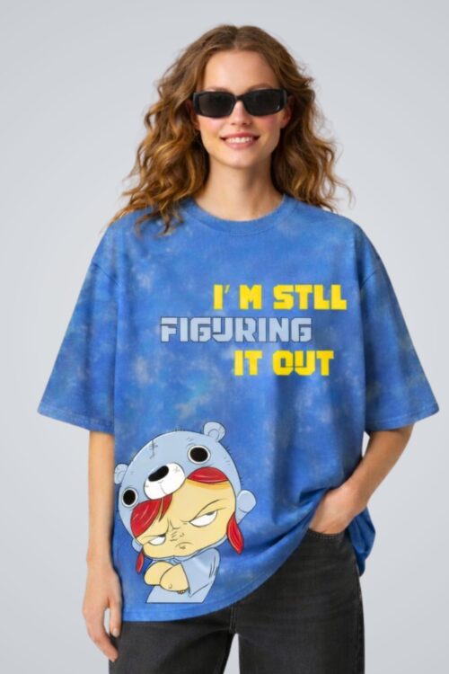 Blue Acid Wash Oversized