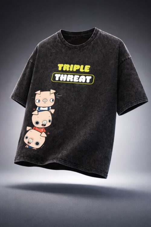 Black Acid Wash Oversized