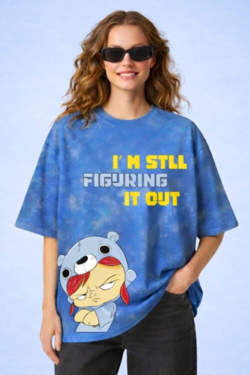 Blue Acid Wash Oversized