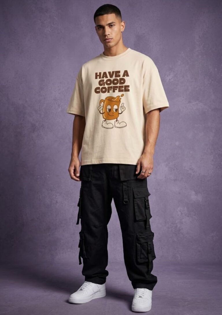 Have A Good Coffee Oversized Tee | Funky Graphic T-Shirt